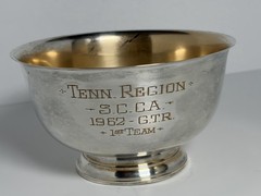 Vintage 1962 SCCA Trophy Bowl — Tennessee Region Grand Touring Rally 1st Team