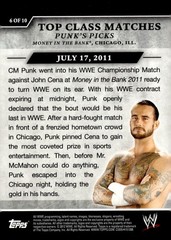 2012 Topps WWE #6 CM Punk Wins the WWE Championship