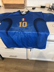 Vintage Italy National Team Soccer Jersey Number 10