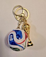 FIFA World Cup 2026 Keychain Set Soccer Ball + Metal Trophy Collectible Gift US