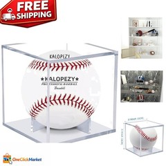 3.15″ Clear Acrylic Baseball Case with Built-In Stand for Collectibles