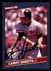 1986 Donruss Baseball #350 Larry Sheets Signed Autograph (no COA) *e2