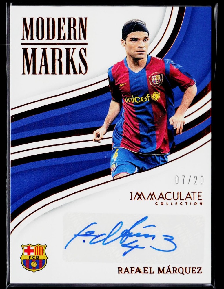 Rafael Marquez 2023-24 Panini Immaculate Modern Marks /20 Auto #MM-RM Barcelona