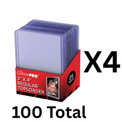 Ultra PRO 3″ x 4″ Regular Toploader — 100 Toploaders — Pokemon, Magic, Sports