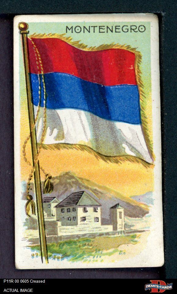 1911 Flags of All Nations T59 Montenegro 3 — VG