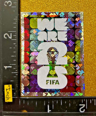 OFFICIAL SLOGAN EMBLEM FOIL PANINI STICKER FIFA WORLD CUP 2026 USA-MEX-CAN