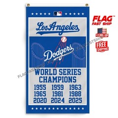 Los Angeles Dodgers Premium 3×5 ft Flag LA MLB Baseball World Series Banner