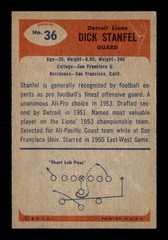 1955 Bowman #36 Dick Stanfel RC EXMT+ X3710343