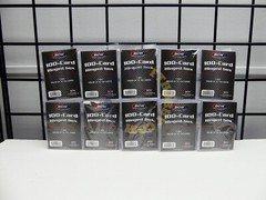 Lot of 10 BCW 100 Count Hinged Storage Case Boxes Sports Gaming