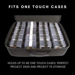 Pro Toploader and One Touch Trading Card Storage Box with Zipper Lock — Sports C