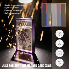 For BGS Slab 35pt Bumper Guard Gradient TPU Bumper PC Protector Graded Card Case