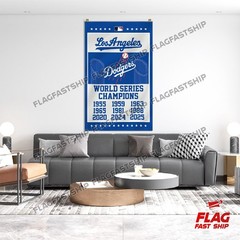 Los Angeles Dodgers Premium 3×5 ft Flag LA MLB Baseball World Series Banner