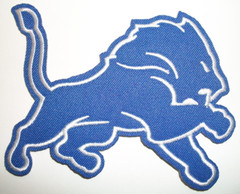 Detroit Lions Embroidered Applique PATCH~4″ x 3 1/4″~Iron Sew On~NFL~Ships FREE