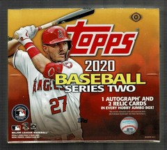 2020 TOPPS Series 2 Baseball JUMBO CASE 6 boxes-10 packs/box-1auto+2 relics/box