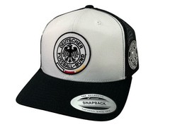 DEUTSCHER FUSSBALL HAT WHITE BLACK MESH GERMANY SOCCER HAT