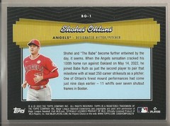 Shohei Ohtani 2022 Topps Update Topps Black Gold BLUE Parallel #BG-1 Dodgers