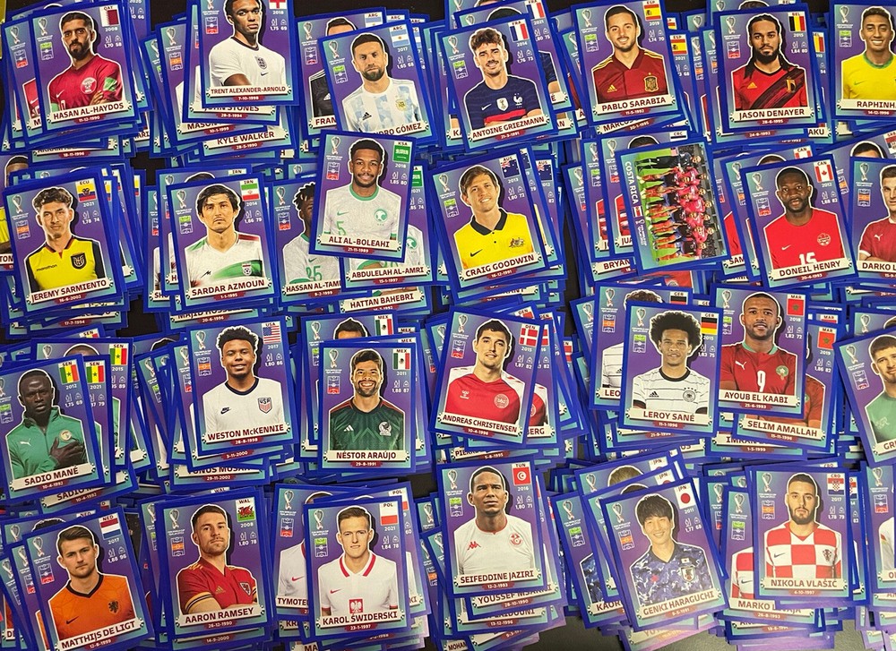 Panini World Cup Qatar 2022 BLUE Parallel Stickers POL — CAN Pick! Complete Set!