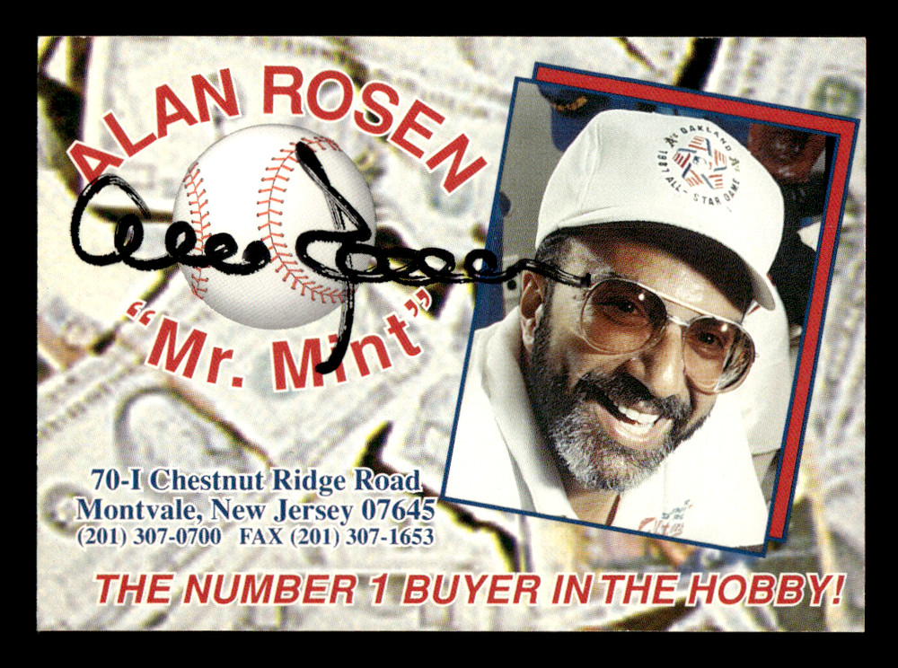 Alan Rosen Mr. Mint 1990s The Number 1 Buyer In The Hobby Promo Card