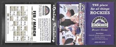 2011 January ROCKIES Spring Training & Regular Season POCKET SCHEDULE NM