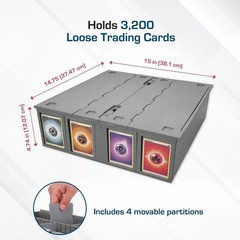 BCW Collectible Card Bin Hold Gaming Sport Toploaders Magnetic / Deck 3200 Box