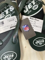 New York Jets NFL Football Flip Flops Team Logo NWT Various Sizes Unisex