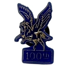 1974 Kentucky Derby Festival Pegasus Pin 100th Anniversary Gold Blue Plastic VTG