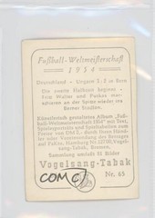1954 Kiddy Fussball Weltmeisterschaft Vogelsabg-Tabak Back Germany Hungary 0pk3