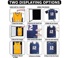 Lockable Jersey Frame Display Case — UV Protection Acrylic Shadow Box for Sports