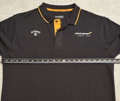 McLaren Formula 1 Team Polo Shirt Mens L Jack Daniels F1 Racing Black Orange