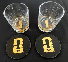 FIFA WORLD CUP 2026 FIFA Trophy Whisky Glass & Coaster Combo Set In Original Box