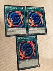 3 polymerization (1 is 1st edition) spell card yu-gi-oh gaming cards cscan