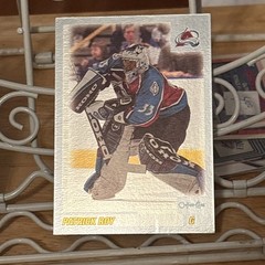 2000-01 O-Pee-Chee Foil/100 Patrick Roy #2 COL-1 SHORT PRINT! rare has crease