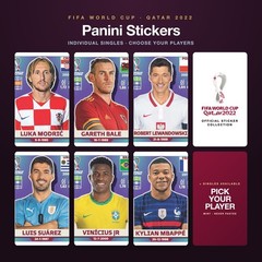2022 Panini FIFA World Cup Sticker QATAR #CRO1-#KOR19 YOU PICK White Border