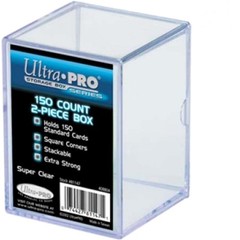 Ultra Pro Stackable 2-Piece Card Storage Box for 150 Trading Cards — Clear
