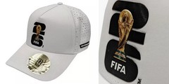 Official FIFA $50 Soccer Futbol World Cup 2026™ Trophy Hat Vented Adj White 1 sz