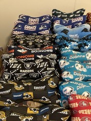 NFL Team Logo Print Fleece Fabric Assorted Pillows