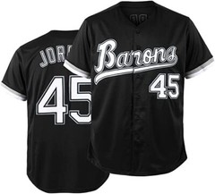 Tocament Birmingham Barons Michael Jordan 45 Baseball Jersey Black Size LARGE