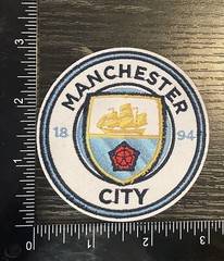 MANCHESTER CITY IRON ON EMBORIDERED PATCH. EPL ENGLISH PREMIER LEAGUE SOCCER