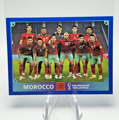 2022 Panini FIFA World Cup Sticker Blue Parallel Morocco Team #MAR1 NM/M