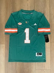 2026/27 NCAA Malachi Toney Miami Hurricanes football Jersey green #1 men’s size