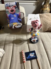 Franky The Swimming Pig 8oz West Michigan Whitecaps Mascot Bobblehead