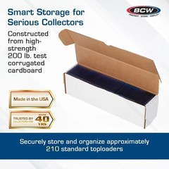 (1 pk) BCW 14 in Toploader Cardboard Storage Box-Sport Trading Card Boxes
