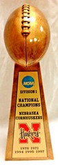 10″ COLLEGE UNIVERSITY NCAA NATIONAL CHAMPIONSHIP FOOTBALL TROPHY ALL SCHOOLS