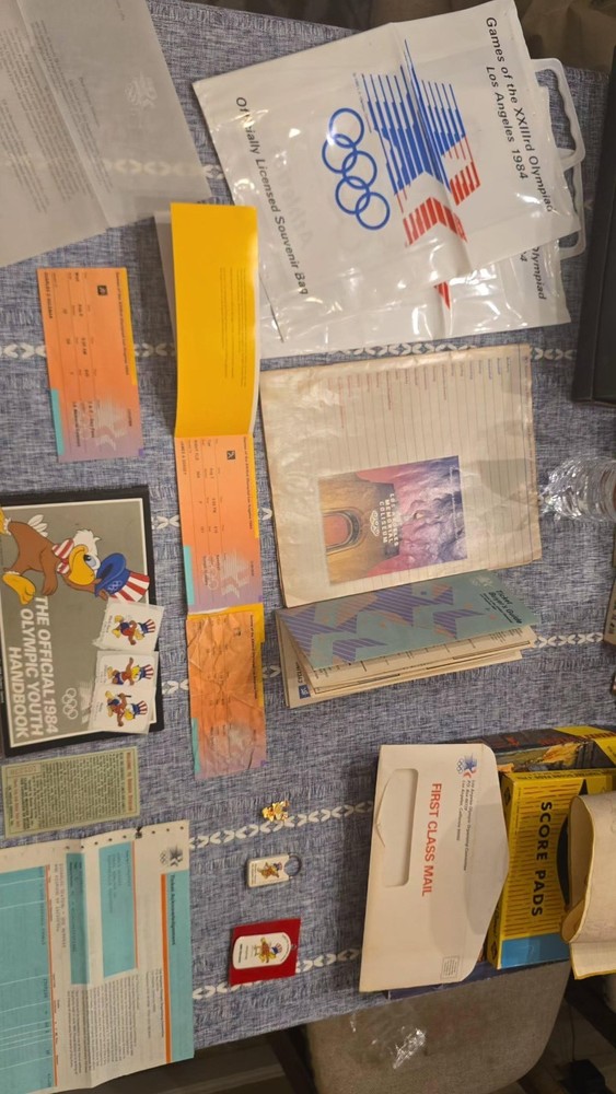 Huge 1984 Los Angeles Summer Olympics Memorabilia Lot — Official Handbook &…