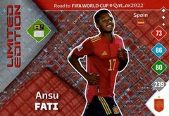 Panini Road To 2022 QATAR World Cup Fußball Limited Edition Ansu Fati
