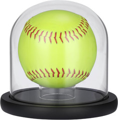Softball Display Stand Glass Ball Holder with Acrylic Stand Clear round Baseball