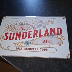 Sunderland afc tin sign 20cm x 30cm remember the days of glory in 1913
