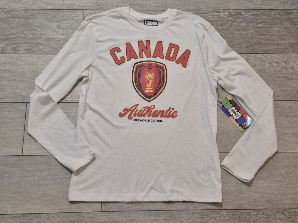 FIFA 26 World Cup Official Licensed Gear Men’s CANADA White Long Sleeve Shirt