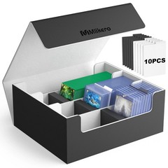 Card Deck Case for Trading Cards 1800+, Trading Card Storage Box Fits Topload…
