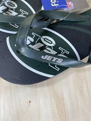 New York Jets NFL Football Flip Flops Team Logo NWT Various Sizes Unisex